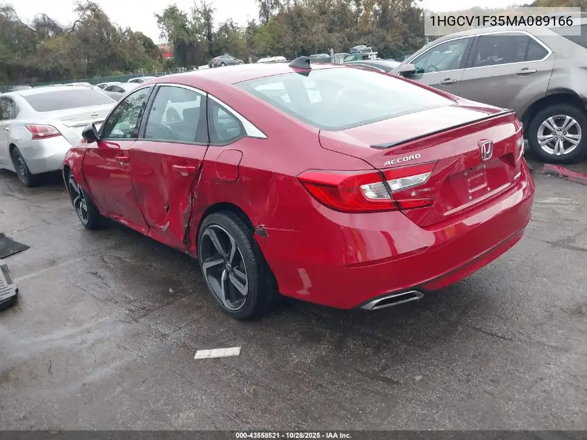 1HGCV1F35MA089166 2021 Honda Accord Sport
