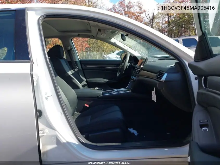 1HGCV3F45MA005416 2021 Honda Accord Hybrid Ex