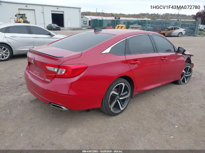 1HGCV1F43MA072780 2021 Honda Accord Sport Special Edition