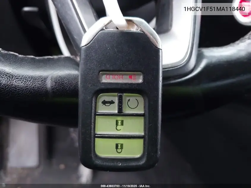 1HGCV1F51MA118440 2021 Honda Accord Ex-L