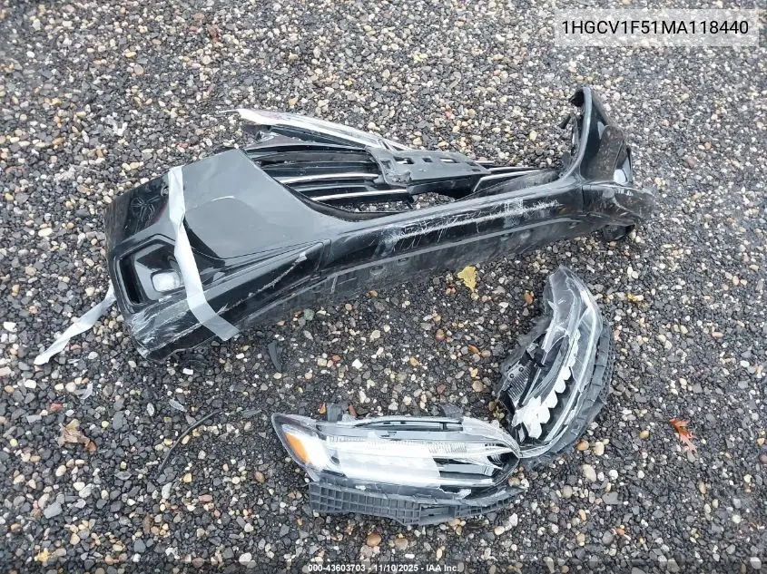1HGCV1F51MA118440 2021 Honda Accord Ex-L