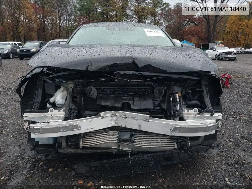 1HGCV1F51MA118440 2021 Honda Accord Ex-L