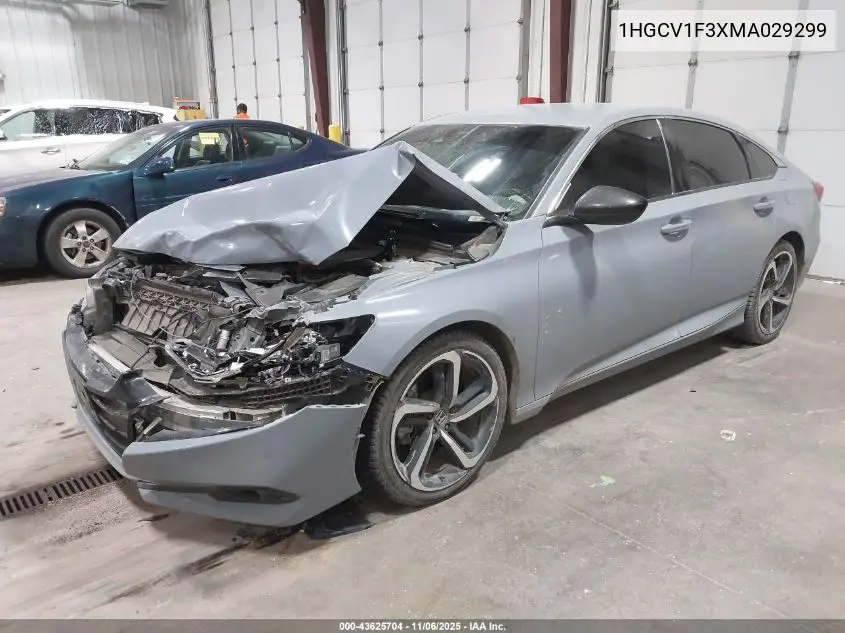 1HGCV1F3XMA029299 2021 Honda Accord Sport
