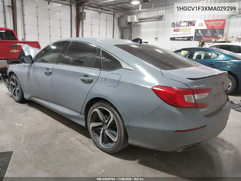 1HGCV1F3XMA029299 2021 Honda Accord Sport