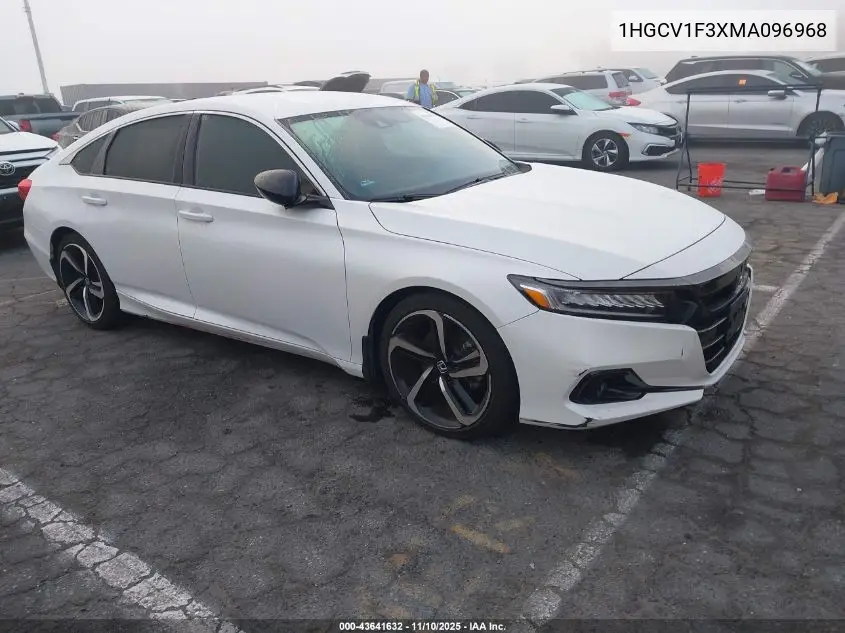 1HGCV1F3XMA096968 2021 Honda Accord Sport