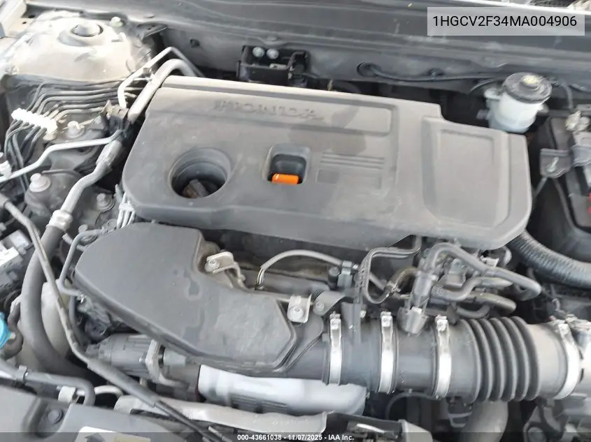 1HGCV2F34MA004906 2021 Honda Accord Sport 2.0T
