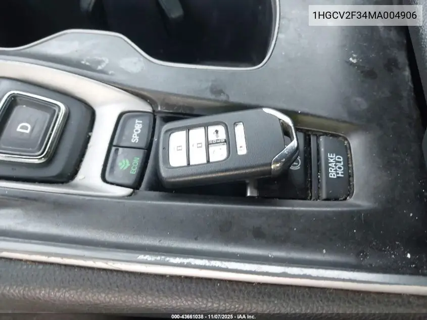 1HGCV2F34MA004906 2021 Honda Accord Sport 2.0T