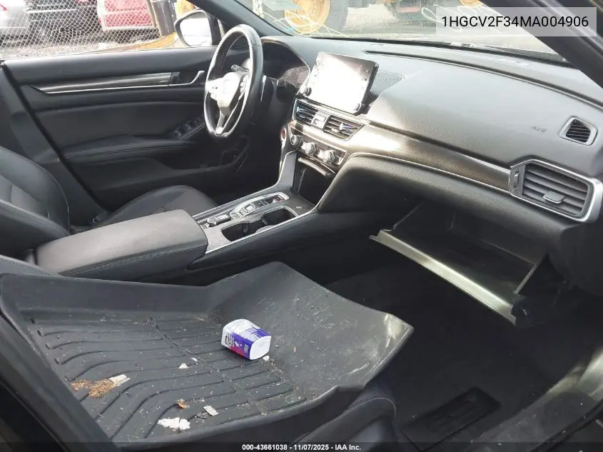 1HGCV2F34MA004906 2021 Honda Accord Sport 2.0T