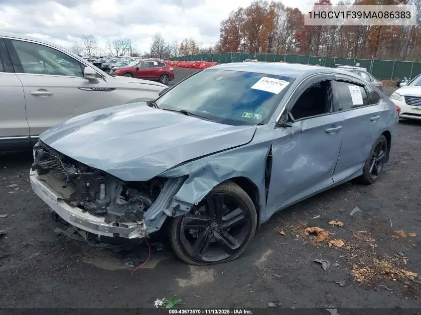 1HGCV1F39MA086383 2021 Honda Accord Sport