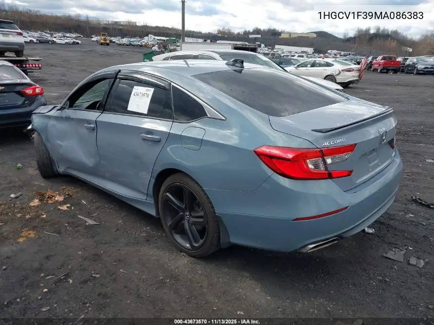 1HGCV1F39MA086383 2021 Honda Accord Sport