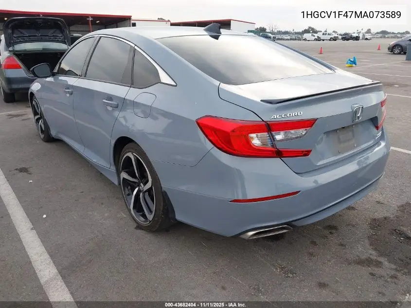 1HGCV1F47MA073589 2021 Honda Accord Sport Special Edition