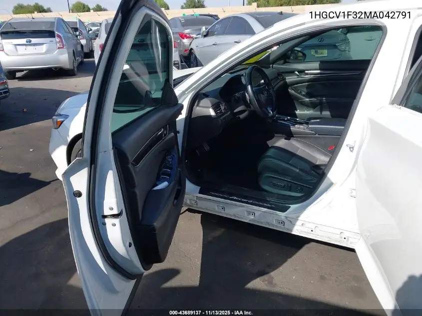1HGCV1F32MA042791 2021 Honda Accord Sport