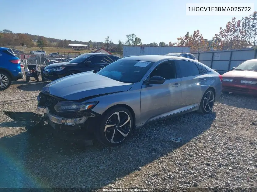1HGCV1F38MA025722 2021 Honda Accord Sport