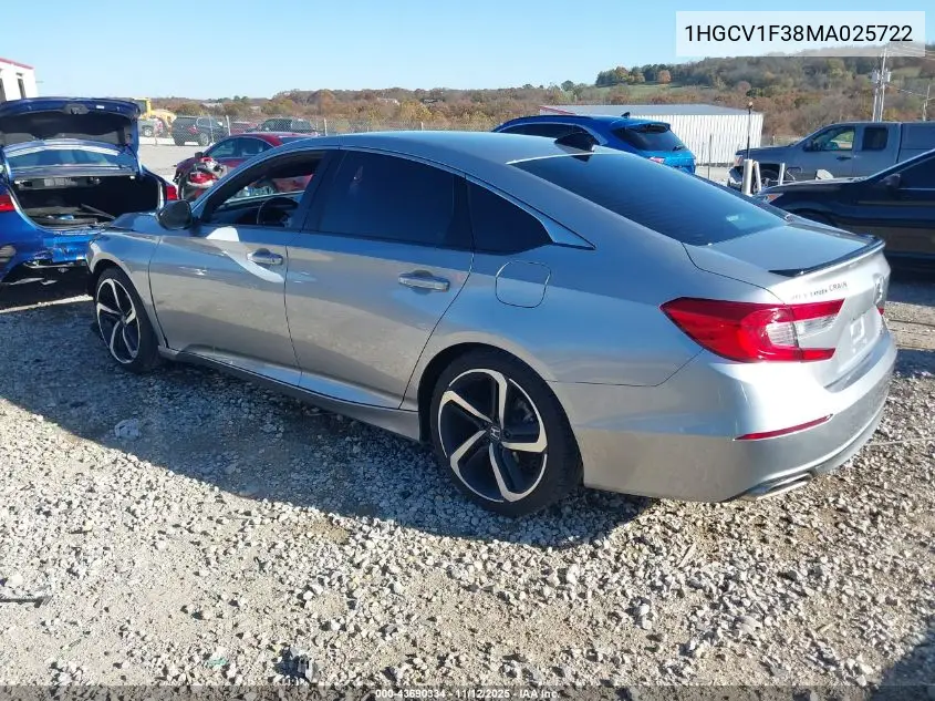 1HGCV1F38MA025722 2021 Honda Accord Sport