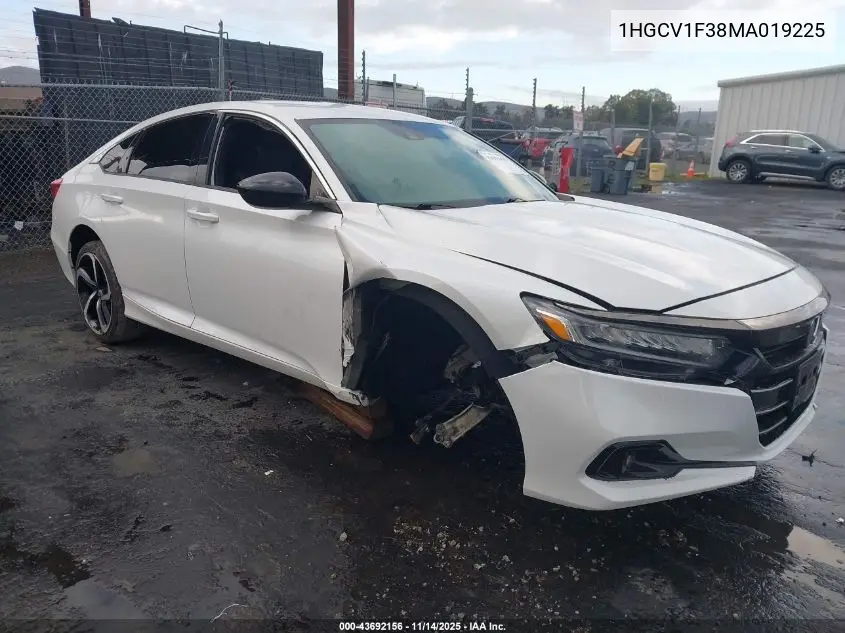 1HGCV1F38MA019225 2021 Honda Accord Sport