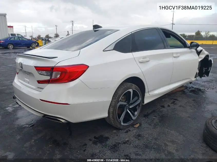 1HGCV1F38MA019225 2021 Honda Accord Sport