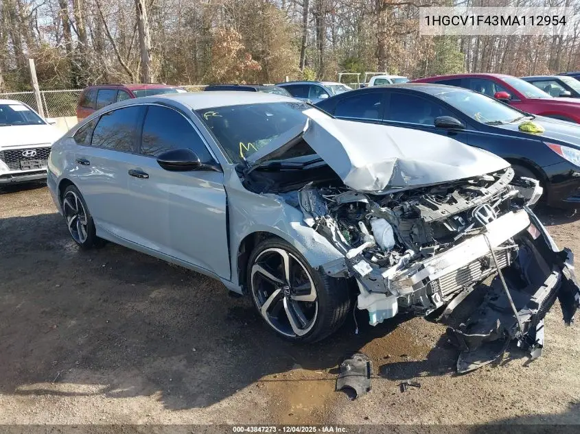 1HGCV1F43MA112954 2021 Honda Accord Sport Special Edition