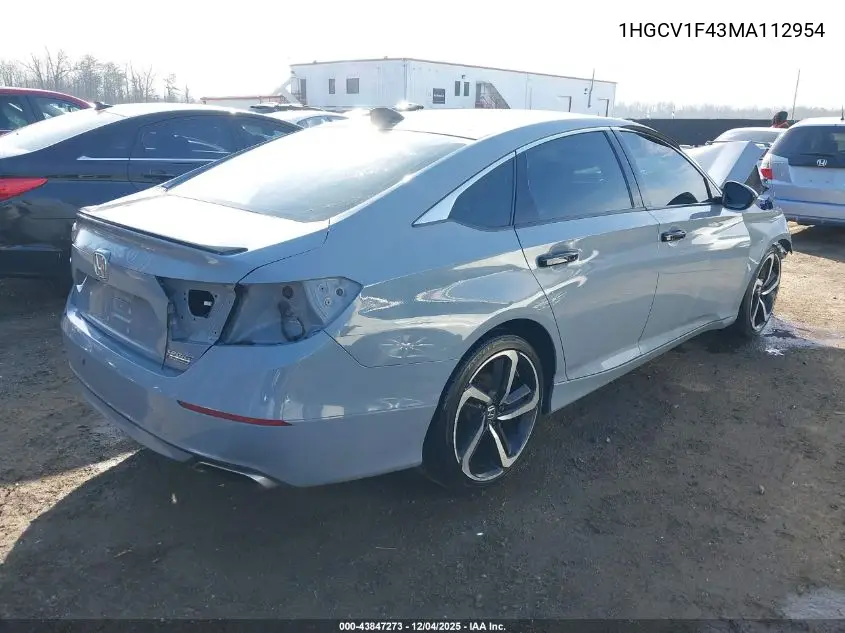 1HGCV1F43MA112954 2021 Honda Accord Sport Special Edition