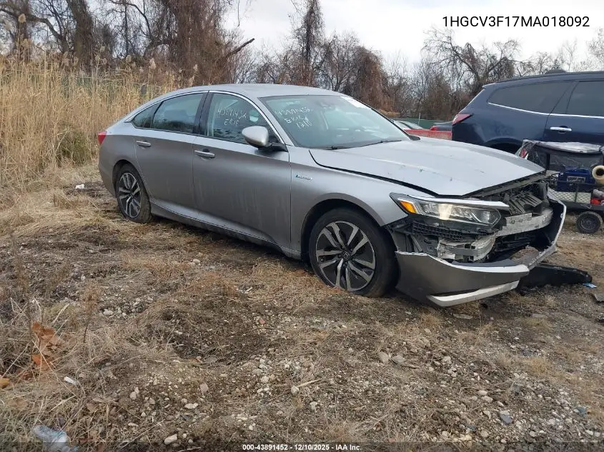 1HGCV3F17MA018092 2021 Honda Accord Hybrid