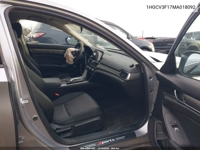 1HGCV3F17MA018092 2021 Honda Accord Hybrid