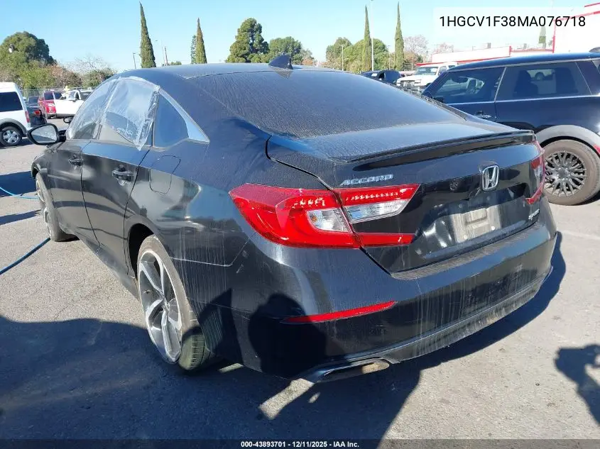 1HGCV1F38MA076718 2021 Honda Accord Sport