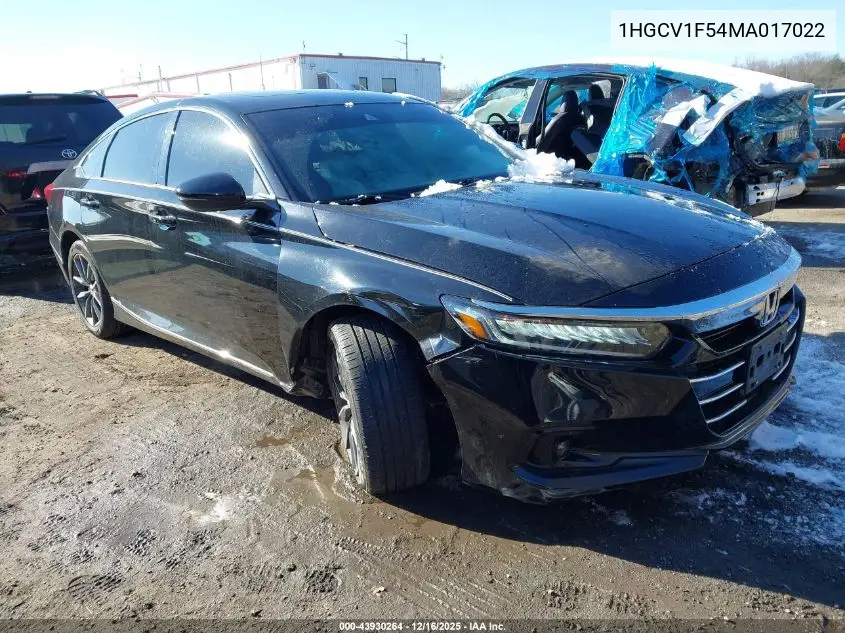 1HGCV1F54MA017022 2021 Honda Accord Ex-L