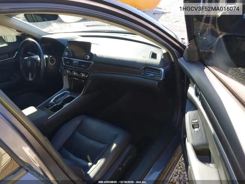 1HGCV3F52MA016074 2021 Honda Accord Hybrid Ex-L