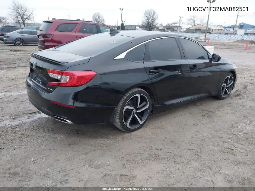 1HGCV1F32MA082501 2021 Honda Accord Sport
