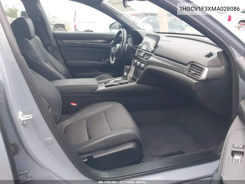 1HGCV1F3XMA028086 2021 Honda Accord Sport