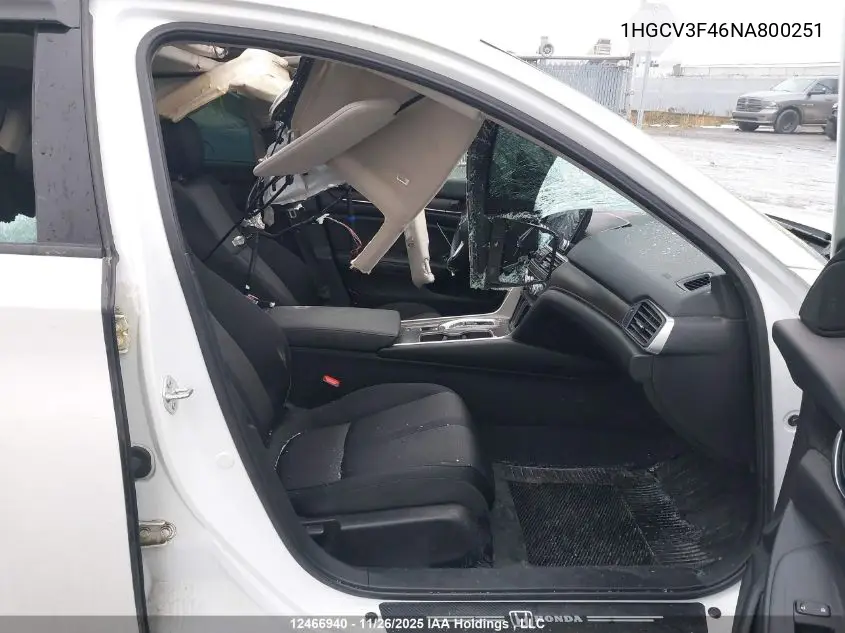 1HGCV3F46NA800251 2022 Honda Accord Hybrid Ex