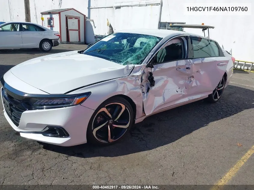 1HGCV1F46NA109760 2022 Honda Accord Sport Special Edition