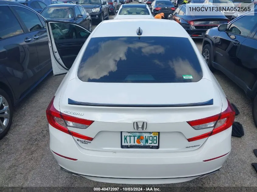 1HGCV1F38NA052565 2022 Honda Accord Sport