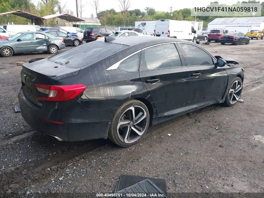 1HGCV1F41NA059818 2022 Honda Accord Sport Special Edition