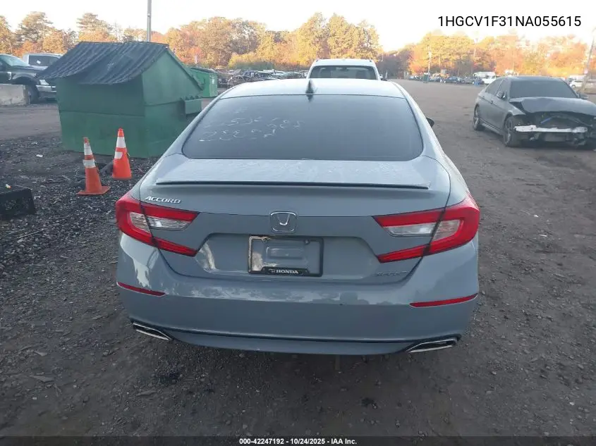 1HGCV1F31NA055615 2022 Honda Accord Sport