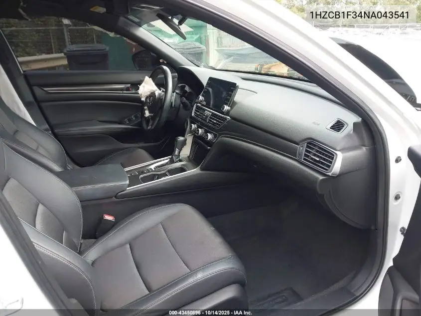 1HGCV1F34NA043541 2022 Honda Accord Sport