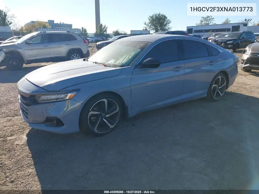 1HGCV2F3XNA013773 2022 Honda Accord Sport 2.0T