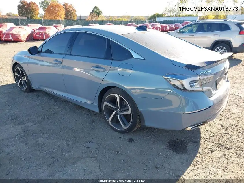 1HGCV2F3XNA013773 2022 Honda Accord Sport 2.0T