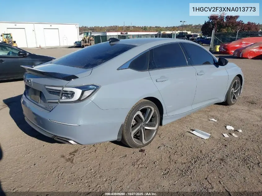 1HGCV2F3XNA013773 2022 Honda Accord Sport 2.0T