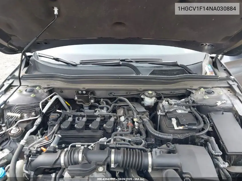 1HGCV1F14NA030884 2022 Honda Accord Lx