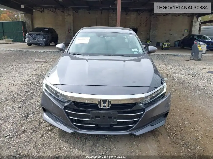 1HGCV1F14NA030884 2022 Honda Accord Lx