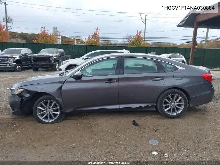 1HGCV1F14NA030884 2022 Honda Accord Lx