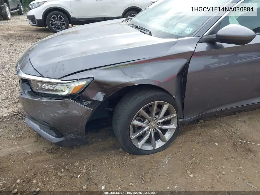 1HGCV1F14NA030884 2022 Honda Accord Lx