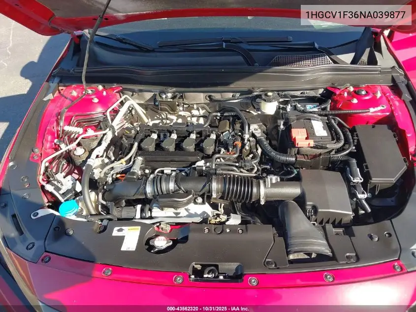 1HGCV1F36NA039877 2022 Honda Accord Sport