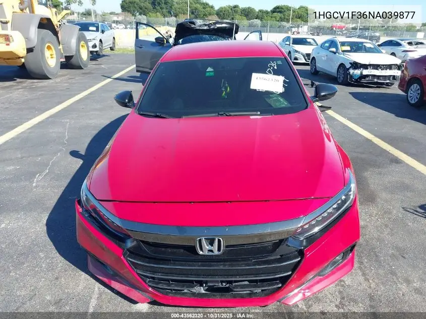 1HGCV1F36NA039877 2022 Honda Accord Sport
