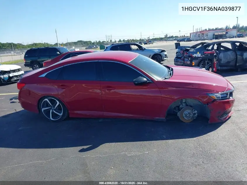1HGCV1F36NA039877 2022 Honda Accord Sport