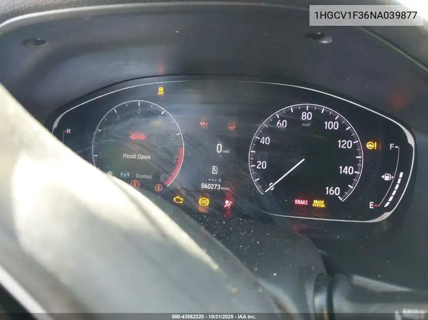 1HGCV1F36NA039877 2022 Honda Accord Sport