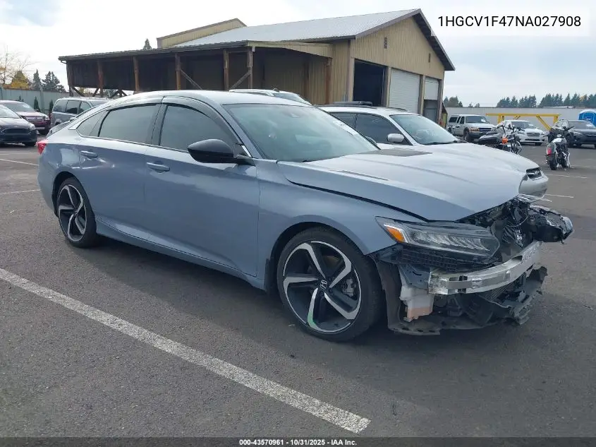1HGCV1F47NA027908 2022 Honda Accord Sport Special Edition