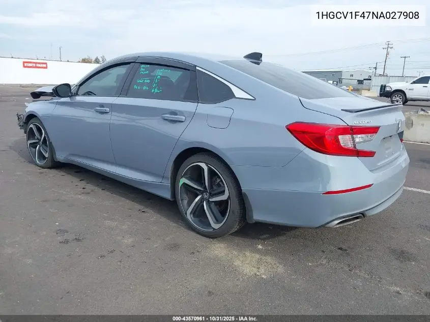 1HGCV1F47NA027908 2022 Honda Accord Sport Special Edition