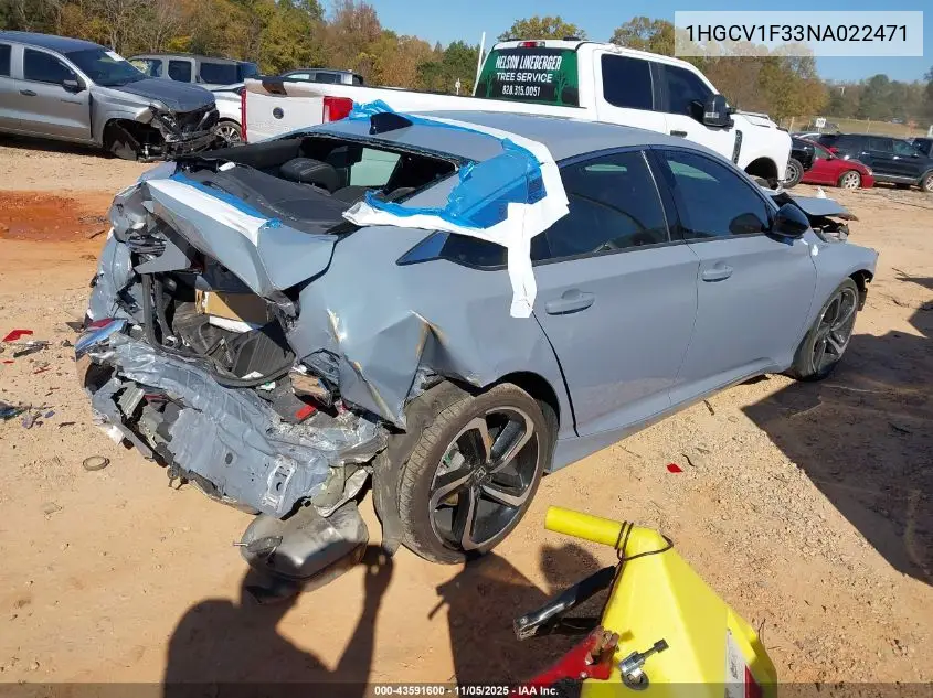 1HGCV1F33NA022471 2022 Honda Accord Sport