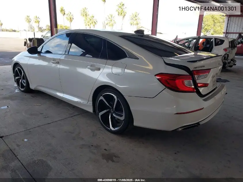 1HGCV1F44NA001301 2022 Honda Accord Sport Special Edition